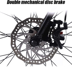 21-Speed Men's Mountain Bike Double Disc Brake 29 Inches All-Terrain City Bikes Adults Only Outdoor Cycling Hard Tail Front Suspension,C