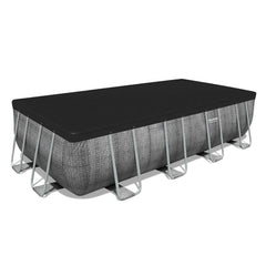 Piscina Desmontable Tubular Bestway Power Steel Ratán 549x274x122 Cm Con Depuradora Cartucho 5.678 L/h Con Cobertor Y Escalera
