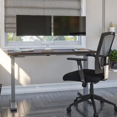 Bestar Upstand 61 cm x 122 cm (24 in. x 48 in.) Height Adjustable Desk with Dual Monitor Arm
