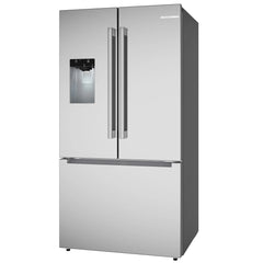 Bosch 300 Series 36 in. 26 cu.ft. Stainless Steel Standard Depth French Door Refrigerator With External Water and Ice Dispenser