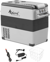 Alpicool CF55 55 Liter Kühlbox 12V tragbarer Mini-Kühlschrank elektrische Gefrierbox klein Gefrierschrank für Auto Camping, LKW, Boot und Steckdose
