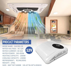 Aire Acondicionado RV 8800BTU CC 12V para camiones y autocaravanas