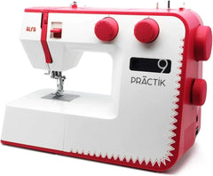 Alfa Máquina de Coser Practik 9, 34 Puntadas, Luz LED, Chasis metálico