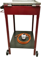 Ferjus. Plancha Gas y Paellero Gas para Cocinar en Exterior. Planllero de Acero. 57x80x90cm.