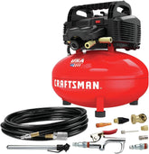 6 Gallon Pancake Air Compressor, Oil-Free Portable Compressor Kit for Garage, Workshop and DIY Projects