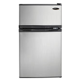 Danby Designer 3.1 cu. ft. Dual Door Compact Fridge with Freezer in Stainless-steel Look