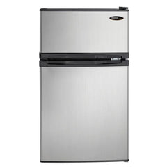 Danby Designer 3.1 cu. ft. Dual Door Compact Fridge with Freezer in Stainless-steel Look