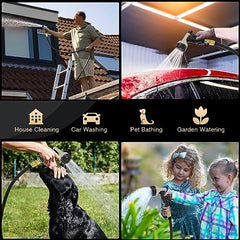 Expandable Garden Hose 100ft - New Patented Water Hose with 40 Layers of Innovative Nano Rubber