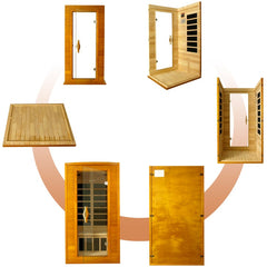 Dynamic Saunas Barcelona 1- to 2-person Infrared Carbon Sauna