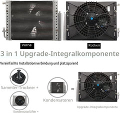 Elektrische Klimaanlage 12 V Unter-Armaturenbrett-Klimatisierungs-Kit 12 Volt Universal-Auto-Klimaanlage Geeignet für Van, Auto, Wohnmobil, LKW, Boot,