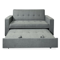 Sofá Cama De 2 Plazas Modelo Vienna Con Reposabrazos, Gris, Diseño Moderno, Práctico Y Funcional
