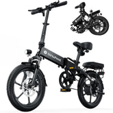 Electric Bike for Adults 500W Motor, 20 mph Folding Ebike, 14"/16"/20" Adults Electric Bicycles with Smart Uphill, 280.8Wh Battery, 25 Miles PAS Range, Mini E Bikes for Adults and Teens-isinwheel