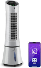Klarstein 4-in-1: Smart Luftkühler, Ventilator, Luftbefeuchter & Ionisation I 6 L Wassertank, Oszillation, 30 W, 210 m³/h, Timer I Klimagerät ohne