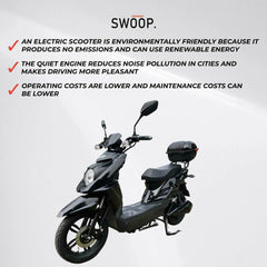 Swoop Elegante E-Scooter Elektroroller Schwarz 1000W