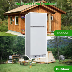 SMETA Nevera Gas con Congelador, 265L (203L+62L), 220V, Refrigerador Congelador Combinado, Refrigerador Camping Gas para Autocaravana, Garaje,