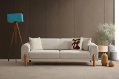 Lyke 3 Sitzer Bettsofa - Sahne