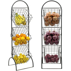 3 Tier Wall Mounted Storage Rack, Multi-Level Floating Shelf Organizer for Kitchen, Bathroom, Bedroom and Home Storage