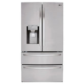 LG 36 in. 28 cu. ft. Stainless-steel French Door Refrigerator with Smudge-resistant Finish and SmartThinQ Wi-Fi