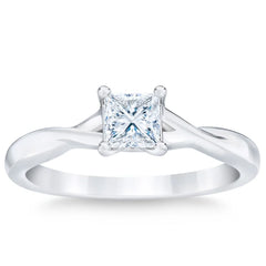 Princess Cut Diamond Solitaire Ring (0.50 ct)