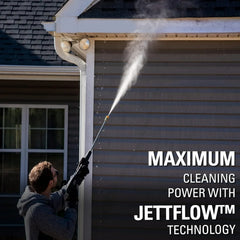 2300 pounds/square inch true brushless electric high-pressure cleaning machine (2.3 gallons/minute), 25 feet hose, quick-connect nozzle, 15°, 24°, 40° soap nozzles and turbine nozzle