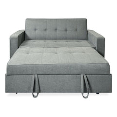 Sofá Cama De 2 Plazas Modelo Vienna Con Reposabrazos, Gris, Diseño Moderno, Práctico Y Funcional