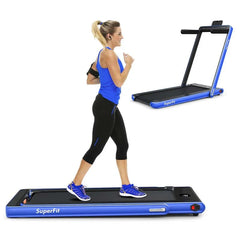 2-in-1 Folding Electric Treadmill, 2.25 HP, Under-Desk, with Dual Display and Smart App Control