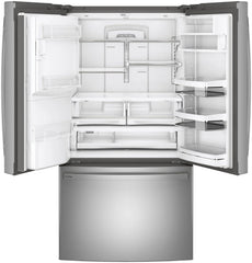 2025 Refrigerador French Door GE Profile Series ENERGY STAR de 27.7 pies cúbicos, resistente a huellas dactilares, con llenado automático manos libres