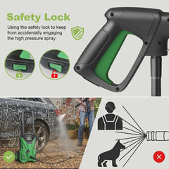 Firstness Pressure Washer 3500 PSI, Electric Power Washer w/ 26 ft Hose, 4 Quick Connect Nozzles, High Pressure Cleaning Machine with Foam Cannon,...