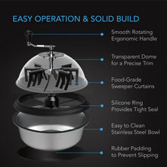 16" Bud Leaf Bowl Trimmer with Stainless Steel Blades