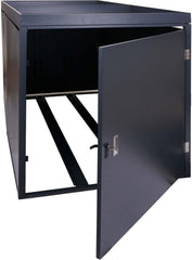 Mendler 2er-Fahrradgarage mit Pflanzkasten HWC-L56b, Fahrradbox, abschließbar verzinkter Stahl 125x113x208cm - anthrazit