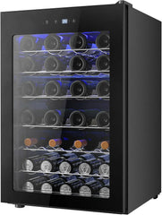 Beverage Refrigerator Cooler - 126 Can Mini Fridge with Glass Door for Soda Beer or Wine, Beverage Cooler for Home, Office, Bar with Adjustable Removable Shelves, Silver