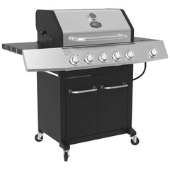 Burner Propane Gas Grill with Side Burner