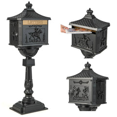 Cast Aluminum Mailbox with Post