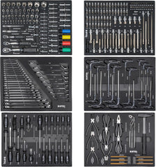 Stix UltimatePro C7/TS1 - Carro de herramientas con 267 piezas Cr-V - Juego de herramientas, carro de herramientas con ruedas, cajones con rodamiento