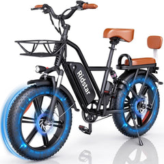 1000W Electric Bike for Adults, 48V 15Ah Removable Battery, 20-Inch x 4.0-Inch Fat Tires