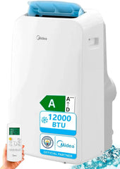 MIDEA Pingüino Aire Acondicionado Portátil 3 en 1 | 3000 Frigorías / 12000 BTU | Air conditioner Silencioso 43m2 - Deshumidificador Ventilador
