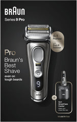 Braun Series 9 Pro Premium Rasierer Herren, Testsieger Stiftung Warentest, 4+1 Scherkopf, Elektrorasierer & Trimmer, Reinigungsstation, 60 Min