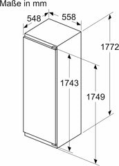 BOSCH Frigorífico Cooler KIR81ADD0 Clase D 1,775mX55.8cm Integrable Blanco
