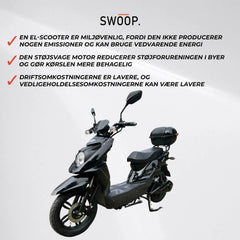 Swoop Elegante E-Scooter Elektroroller Schwarz 1000W