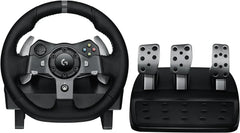 Drive Force racing car steering wheel and pedals, real force feedback function, stainless steel shift paddles, leather steering wheel cover suitable for Xbox Series X|S, Xbox One, PC and Mac - Black