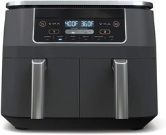 10 Quart 6-in-1 DualZone XL 2-Basket Air Fryer with 2 Independent Frying Baskets, Match Cook & Smart Finish to Roast, Broil, Dehydrate for Quick, Easy