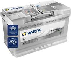 VARTA Silver Dynamic AGM Batterie A6 – Start-Stop und xEV Autobatterie 12V 80Ah 800A – Starterbatterie für Autos mit hohem Energiebedarf