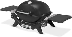 Weber Q 1200N Gasgrill mit Seitentischen/leichter Grill für Camping, Terrassen & Balkone mit Hochleistungsbrenner, porzellanemaillierten Gussrosten &