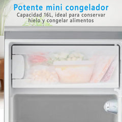 Midea Nevera pequeña 113L con Congelador - Mini frigorífico pequeño para la Habitación/Caravana/Camping - Mini Bar Bajo Consumo - Frigorifico Bajo