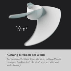 MEACO MeacoFan Sefte Tischventilator - 10 Luftumwälzer mit 12 Geschwindigkeiten - Horizontale und vertikale Oszillation - 3 Oszillationsbereiche -