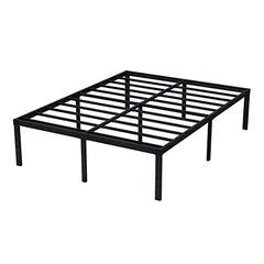 EMODA Queen Bed Frame No Box Spring Needed 18 Inch Heavy Duty Metal Tall Platform Bed Frame