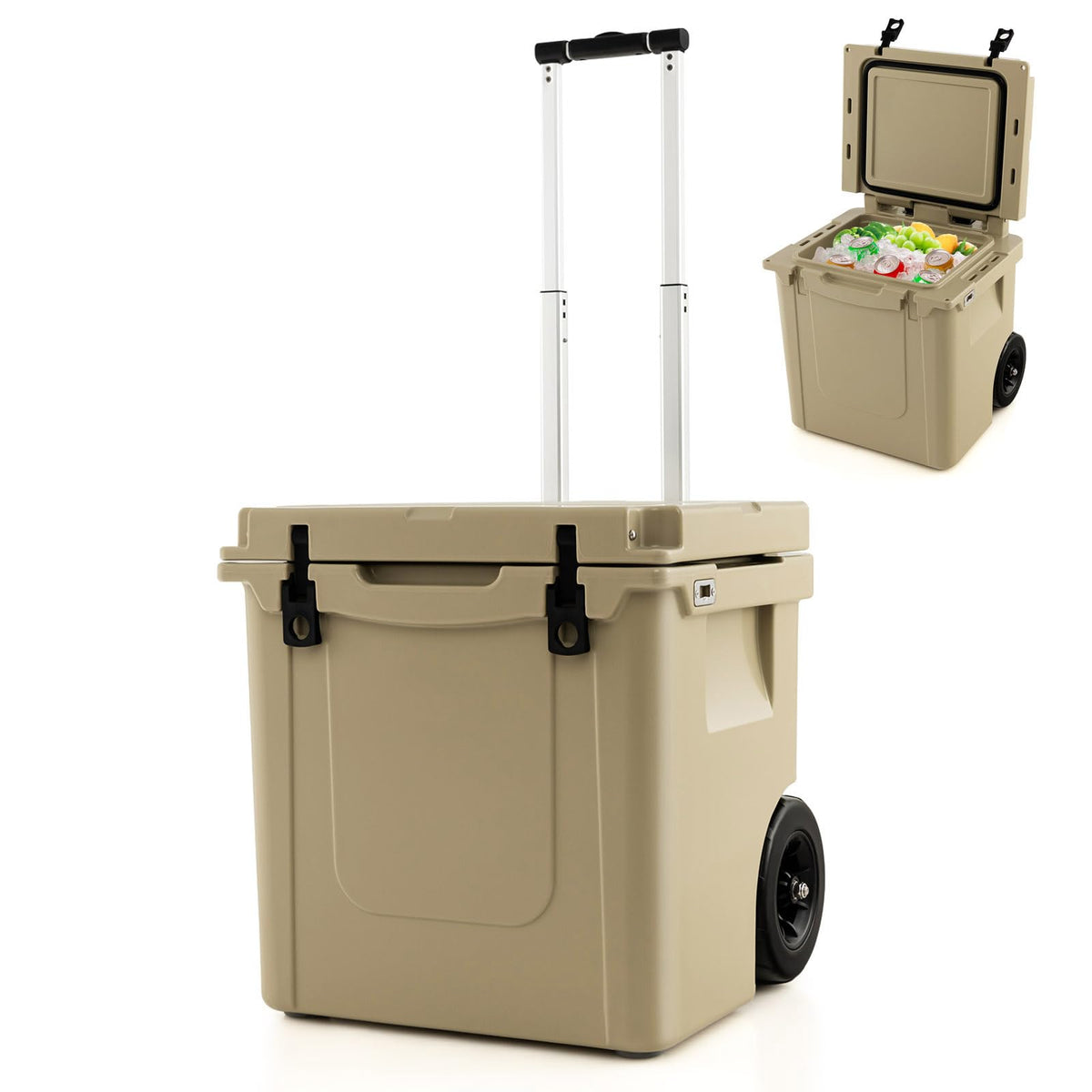 45QT Portable Cooler – Heavy-Duty Insulated Ice Box for Beach/Patio