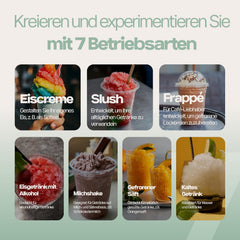 4Swiss Eismaschine Selbstkühlend Eis Maschine Speiseeisbereiter Speiseeismaschine mit Kompressor Icecream für Milchshake Slush Slushie Granita Ice