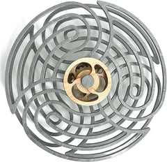 Mindsight Moving Kinetic Wall Art - Wind up to power peaceful motion (no battery) - Calming Wall Décor for Living Room, Office, Bedroom, Kitchen - Hand Crafted Wood - Ripple, Canyon Brown