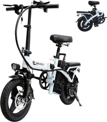 400W Foldable Electric Bike for Adults, 48V 15Ah Removable Battery, 22 MPH, 14-Inch Tires